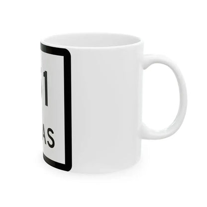 Texas 151 (Texas) (Road Sign) White Coffee Mug - Go Mug Yourself