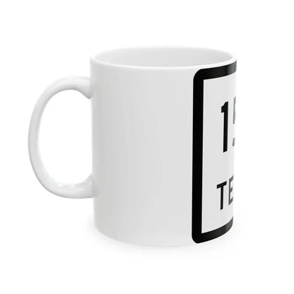 Texas 155 (Texas) (Road Sign) White Coffee Mug - Go Mug Yourself