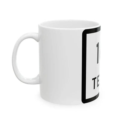 Texas 161 (Texas) (Road Sign) White Coffee Mug - Go Mug Yourself