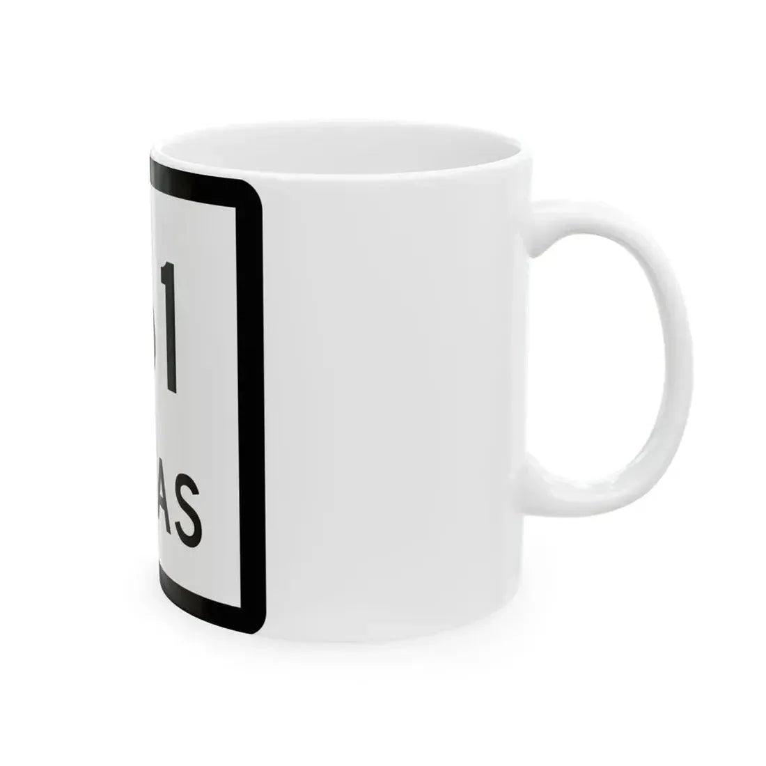 Texas 161 (Texas) (Road Sign) White Coffee Mug - Go Mug Yourself