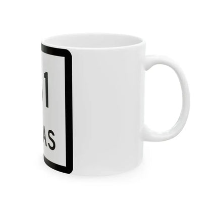 Texas 161 (Texas) (Road Sign) White Coffee Mug - Go Mug Yourself