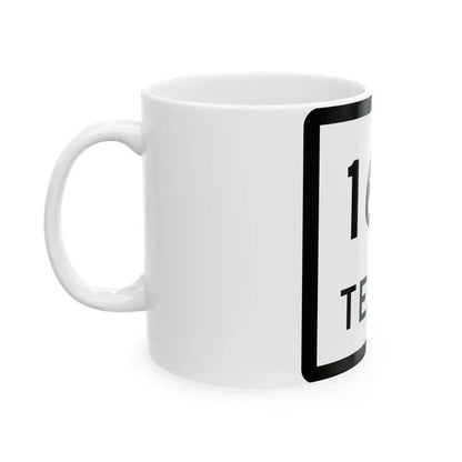 Texas 164 (Texas) (Road Sign) White Coffee Mug - Go Mug Yourself