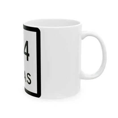 Texas 164 (Texas) (Road Sign) White Coffee Mug - Go Mug Yourself