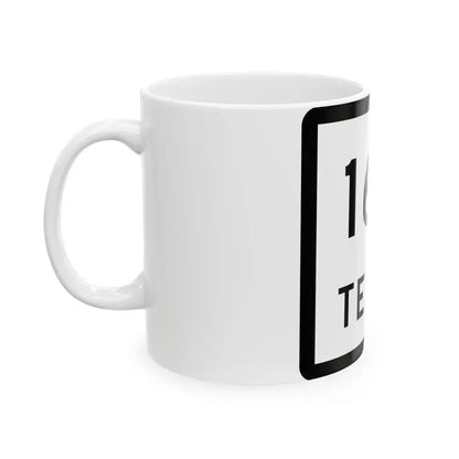 Texas 165 (Texas) (Road Sign) White Coffee Mug - Go Mug Yourself