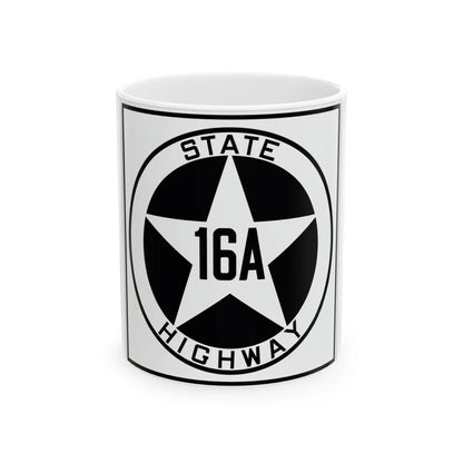 Texas 16A 1917 (Texas) (Road Sign) White Coffee Mug 11oz - Go Mug Yourself