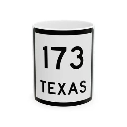 Texas 173 (Texas) (Road Sign) White Coffee Mug 11oz - Go Mug Yourself
