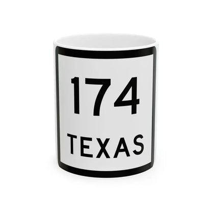 Texas 174 (Texas) (Road Sign) White Coffee Mug 11oz - Go Mug Yourself