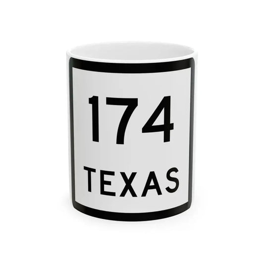 Texas 174 (Texas) (Road Sign) White Coffee Mug 11oz - Go Mug Yourself