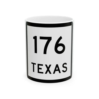 Texas 176 (Texas) (Road Sign) White Coffee Mug 11oz - Go Mug Yourself