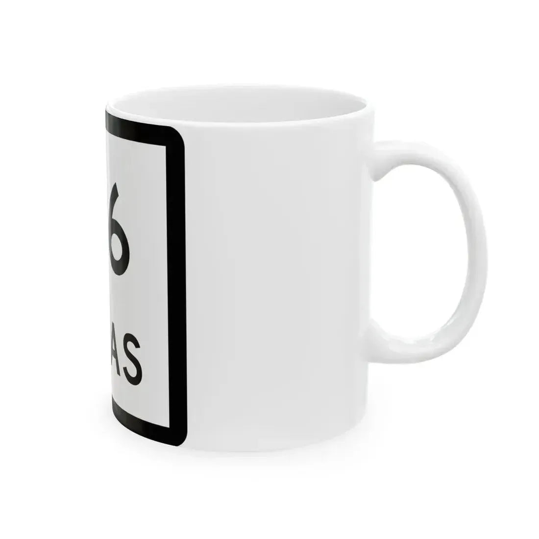 Texas 176 (Texas) (Road Sign) White Coffee Mug - Go Mug Yourself