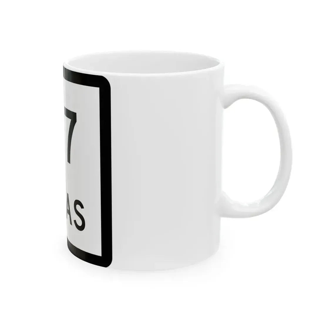Texas 177 (Texas) (Road Sign) White Coffee Mug - Go Mug Yourself