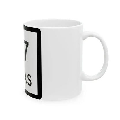 Texas 177 (Texas) (Road Sign) White Coffee Mug - Go Mug Yourself