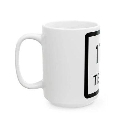 Texas 177 (Texas) (Road Sign) White Coffee Mug - Go Mug Yourself