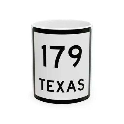 Texas 179 (Texas) (Road Sign) White Coffee Mug 11oz - Go Mug Yourself