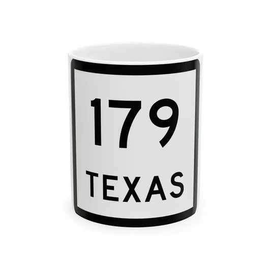 Texas 179 (Texas) (Road Sign) White Coffee Mug 11oz - Go Mug Yourself