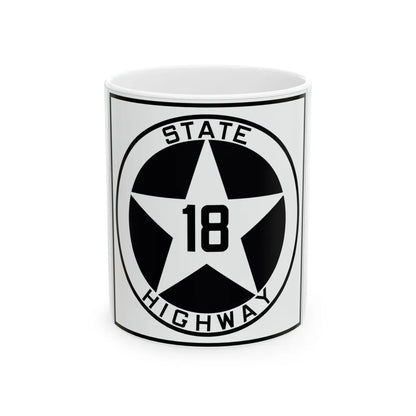 Texas 18 1917 (Texas) (Road Sign) White Coffee Mug 11oz - Go Mug Yourself