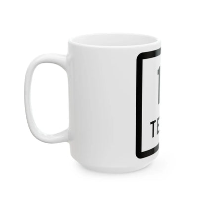 Texas 18 (Texas) (Road Sign) White Coffee Mug - Go Mug Yourself
