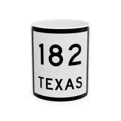 Texas 182 (Texas) (Road Sign) White Coffee Mug 11oz - Go Mug Yourself
