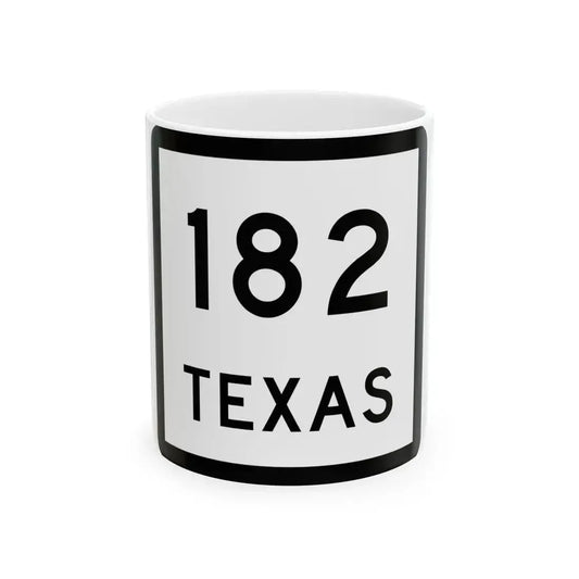Texas 182 (Texas) (Road Sign) White Coffee Mug 11oz - Go Mug Yourself
