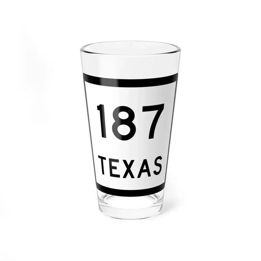 Texas 187 (Texas) (Road Sign) Pint Glass 16oz 16oz - Go Mug Yourself