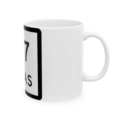 Texas 187 (Texas) (Road Sign) White Coffee Mug - Go Mug Yourself