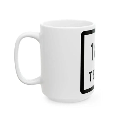 Texas 187 (Texas) (Road Sign) White Coffee Mug - Go Mug Yourself