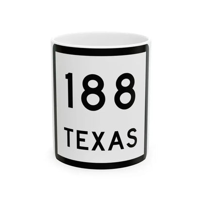 Texas 188 (Texas) (Road Sign) White Coffee Mug 11oz - Go Mug Yourself