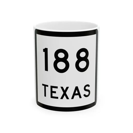 Texas 188 (Texas) (Road Sign) White Coffee Mug 11oz - Go Mug Yourself