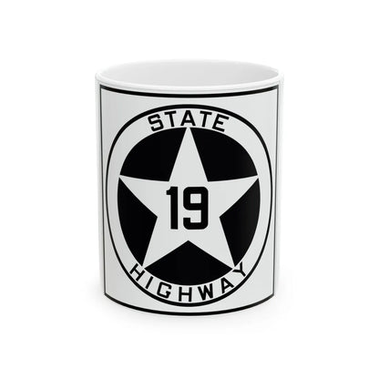 Texas 19 1917 (Texas) (Road Sign) White Coffee Mug 11oz - Go Mug Yourself