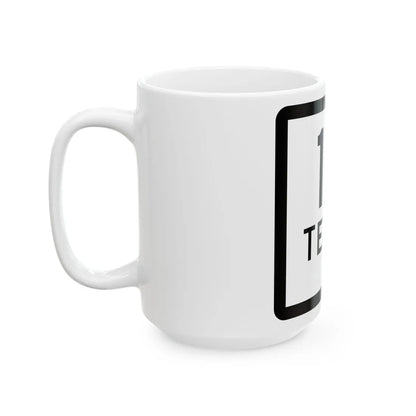 Texas 19-J (Texas) (Road Sign) White Coffee Mug - Go Mug Yourself