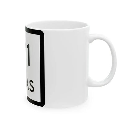 Texas 191 (Texas) (Road Sign) White Coffee Mug - Go Mug Yourself