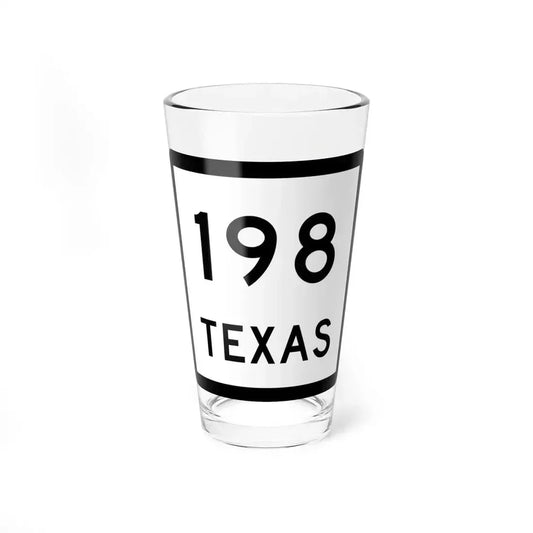 Texas 198 (Texas) (Road Sign) Pint Glass 16oz 16oz - Go Mug Yourself