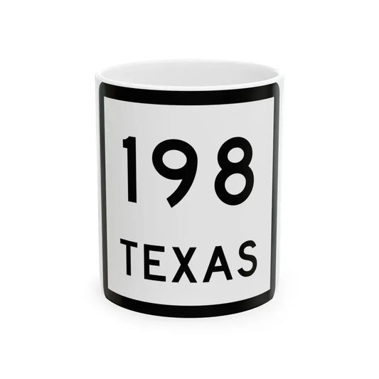 Texas 198 (Texas) (Road Sign) White Coffee Mug 11oz - Go Mug Yourself