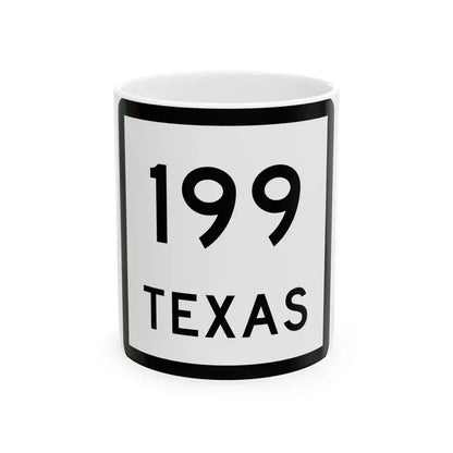 Texas 199 (Texas) (Road Sign) White Coffee Mug 11oz - Go Mug Yourself