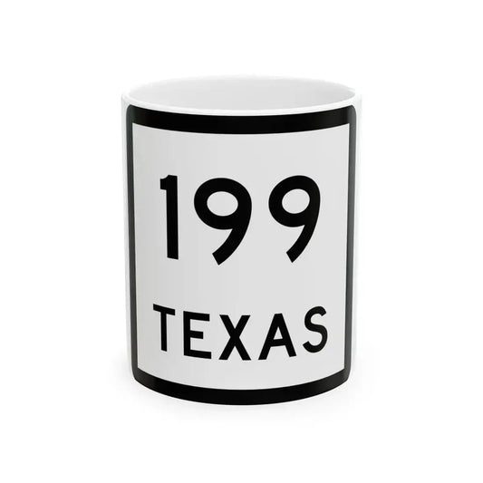 Texas 199 (Texas) (Road Sign) White Coffee Mug 11oz - Go Mug Yourself