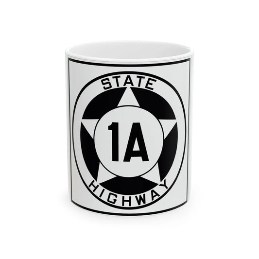 Texas 1A 1935 (Texas) (Road Sign) White Coffee Mug 11oz - Go Mug Yourself