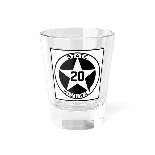 Texas 20 1917 (Texas) (Road Sign) Shot Glass 1.5oz 1.5oz - Go Mug Yourself