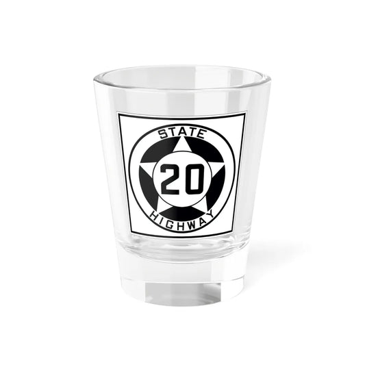 Texas 20 1935 (Texas) (Road Sign) Shot Glass 1.5oz 1.5oz - Go Mug Yourself