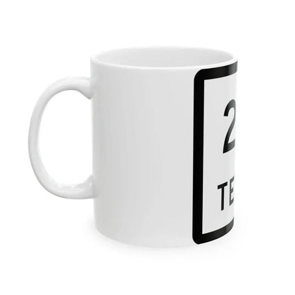 Texas 201 (Texas) (Road Sign) White Coffee Mug - Go Mug Yourself