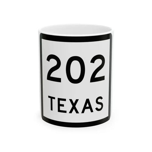 Texas 202 (Texas) (Road Sign) White Coffee Mug 11oz - Go Mug Yourself