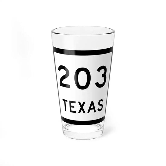 Texas 203 (Texas) (Road Sign) Pint Glass 16oz 16oz - Go Mug Yourself