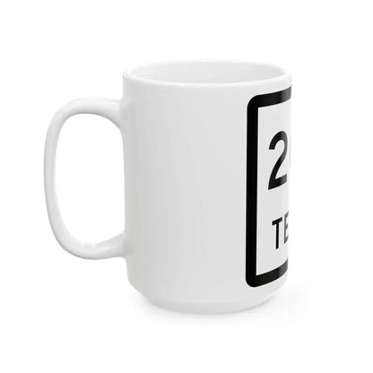 Texas 206 (Texas) (Road Sign) White Coffee Mug - Go Mug Yourself