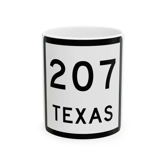 Texas 207 (Texas) (Road Sign) White Coffee Mug 11oz - Go Mug Yourself