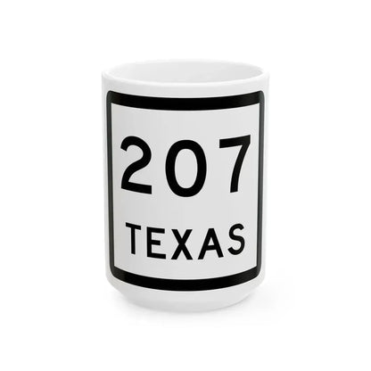 Texas 207 (Texas) (Road Sign) White Coffee Mug 15oz - Go Mug Yourself