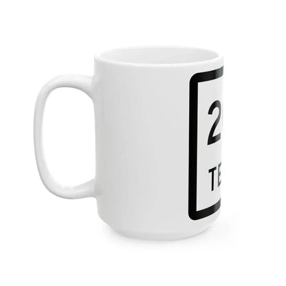 Texas 208 (Texas) (Road Sign) White Coffee Mug - Go Mug Yourself