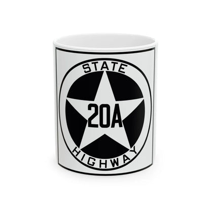 Texas 20A 1917 (Texas) (Road Sign) White Coffee Mug 11oz - Go Mug Yourself