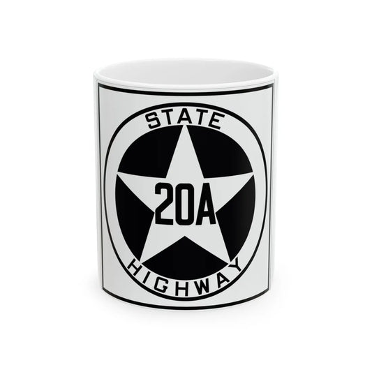 Texas 20A 1917 (Texas) (Road Sign) White Coffee Mug 11oz - Go Mug Yourself