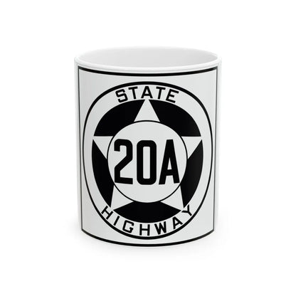 Texas 20A 1935 (Texas) (Road Sign) White Coffee Mug 11oz - Go Mug Yourself