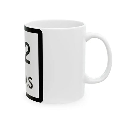 Texas 212 (Texas) (Road Sign) White Coffee Mug - Go Mug Yourself