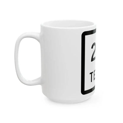 Texas 214 (Texas) (Road Sign) White Coffee Mug - Go Mug Yourself